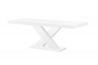Jídelní stůl XENON (bílá mat/ bílá lesk/bílá mat) (Luxusní jídelní stůl s velkou paletou výběru barevného provedení)