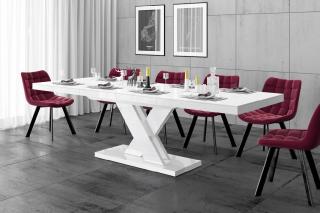 Jídelní stůl XENON LUX(bílá lesk) (Luxusní jídelní stůl s velkou paletou výběru barevného provedení)