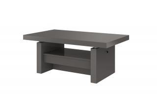 Konferenční stolek AVERSA (šedá lesk) (Luxusní konferenční rozkládací stolek ve vysokém lesku)