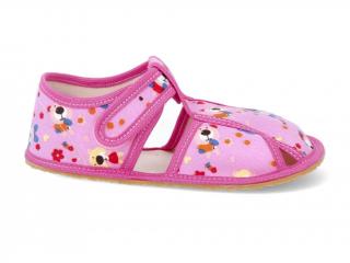 BABY BARE BAČKORY PINK TEDDY (BAREFOOT PAPUČE)