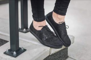 BAREFOOT KOŽENÉ BOTY PEERKO CLASSIC BLACK TRIANGLE