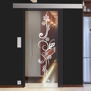 Glasdesign Flower  skleněné posuvné dveře 775 x 2050 mm