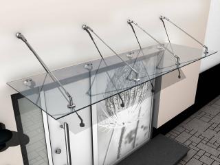 Glasdesign vchodová stříška VD01-3000 skleněná 300x90 cm