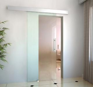 Homecom Verona skleněné posuvné dveře 1025x2050 mm s madlem