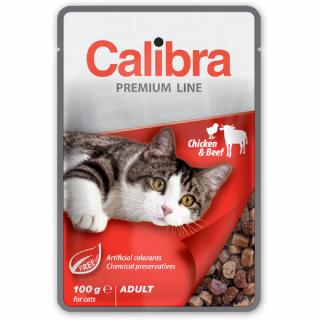 Calibra cat kapsa premium adult chicken+beef 100 g