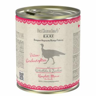 Dr.Clauder´s BARF Komplettmenue Putengeschnetzeltes dog 800 g