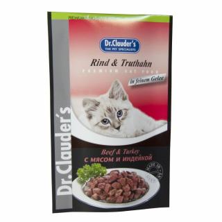 Dr.Clauder´s Rind & Truthahn (hovězí a krocan v omáčce) cat 100 g
