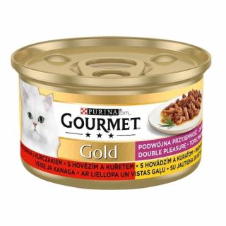 Gourmet 85g gold hovězí+kuře /24ks AKCE