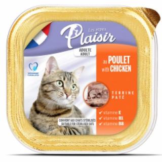 Plaisir cat 100g kuřecí i pro kastrované kočky vanička/32ks