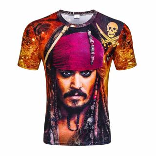 Tričko Jack Sparrow s 3D tiskem