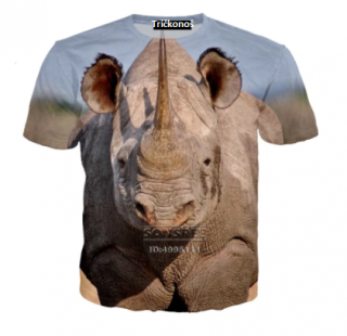 Tričko nosorožec s 3D potiskem