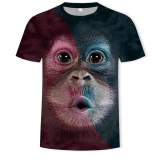 Tričko opička barevná s 3D tiskem