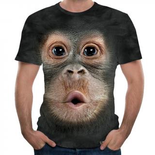 Tričko opička s 3D tiskem