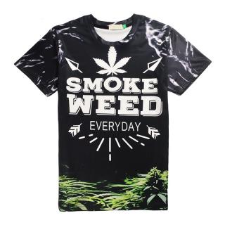Tričko smoke weed s 3D potiskem