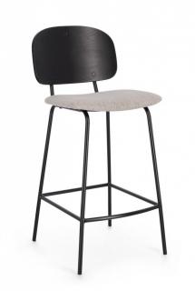 BIZZOTTO Barová židle SIENNA šedo-černá