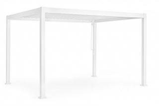 BIZZOTTO Bílá hliníková pergola s uzavíracími lamelami PACIFIC 3x4m