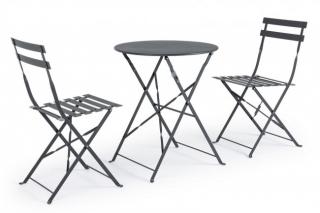 BIZZOTTO bistro set WISSANT antracit