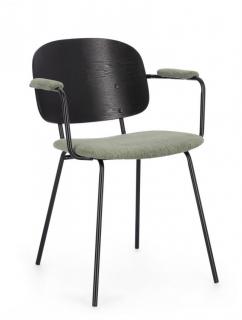 BIZZOTTO Jídelní židle SIENNA černo-zelená s područkami