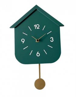 BIZZOTTO Nástěnné hodiny s kyvadlem HOME zelené 37,5 cm