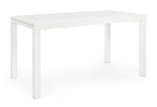 BIZZOTTO Rozkládací zahradní stůl HILDO 140x77 cm bílý