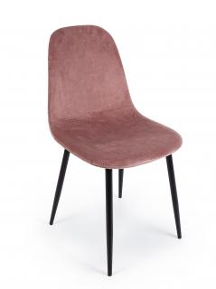 BIZZOTTO Sametová jídelní židle IRELIA růžová