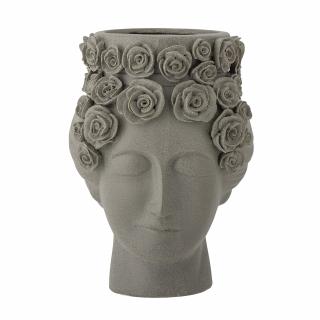 BLOOMINGVILLE kameninová váza AKIRA šedá