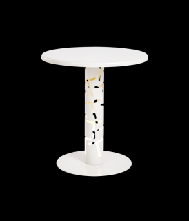 CASTIL konferenční stolek THAU 69x74 cm Barva: Bílá