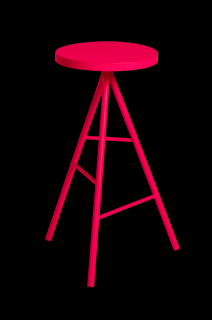 CASTIL kovová stolička SIMPLE 65x45 střední Barva: Červená
