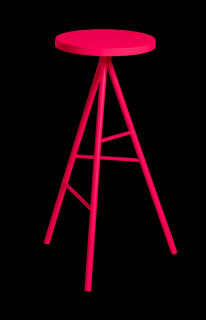 CASTIL kovová stolička SIMPLE 75x46 vysoká Barva: Červená