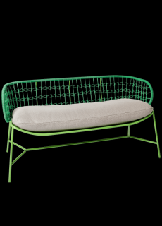 CASTIL zahradní kovová dvoumístná sedačka EMILY Barva: Zelená