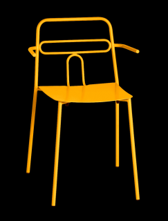 CASTIL zahradní kovová jídelní židle DIDA s područkami Barva: Černá