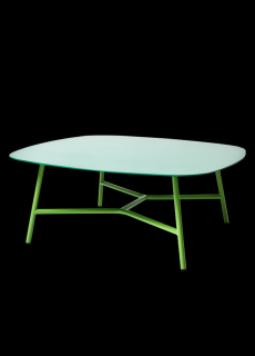 CASTIL zahradní kovový konferenční stolek EMILY 31x80 Barva: Hnědá