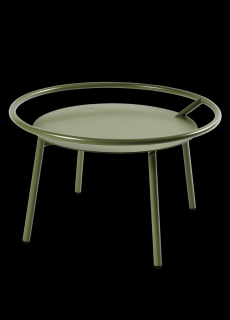 CASTIL zahradní kulatý konferenční stolek ORAZIO Barva: Černá