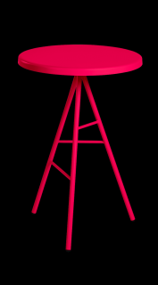 CASTIL zahradní kulatý konferenční stolek SIMPLE 51x75 Barva: Bílá