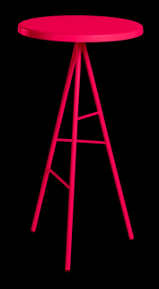 CASTIL zahradní kulatý konferenční stolek SIMPLE 51x95 Barva: Červená