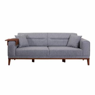 Hanah Home Pohovka LIONES s odkládacím stolkem šedá 223 cm