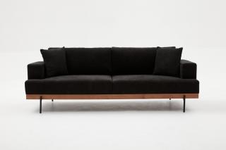 Hanah Home Třímístná pohovka LIVA antracitová 227 cm