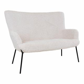 House Nordic Bílá pohovka GLASGOW 128 cm