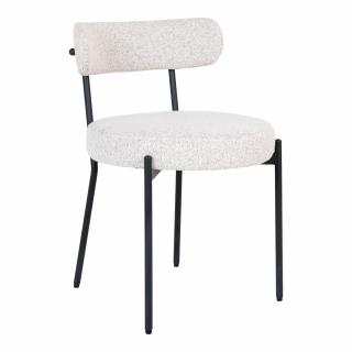 House Nordic Jídelní židle BADALONA bílé bouclé