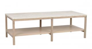 ROWICO Konferenční stolek ORWEL 140x60 cm s bílým pigmentem