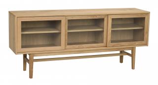 ROWICO Prosklená komoda HAZELNUT 170x75 cm