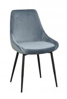 ROWICO Sametová jídelní židle SIERRA modrá