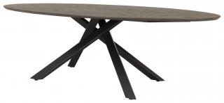 TENZO Oválný jídelní stůl COX 240x120 cm hnědý
