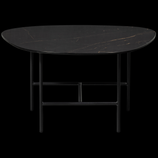 WOOD Konferenční stolek VAJEN černý s mramorovým vzorem 70x70 cm