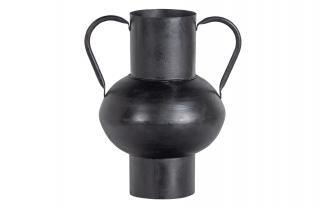 WOOOD Černá kovová váza VERE 28 cm