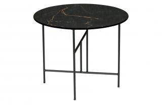 WOOOD Porcelánový konferenční stolek VIDA černý 48x60cm