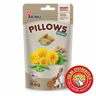 Akinu PILLOWS Polštářky s bylinkami pamlsek pro hlodavce 40 g