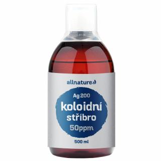 Allnature Koloidní stříbro Ag200 - 50 ppm, 500 ml