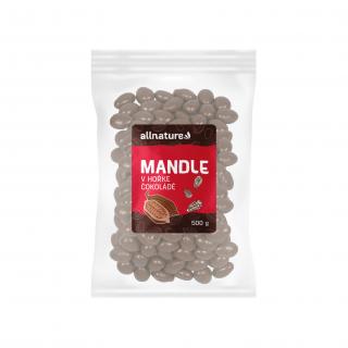 Allnature Mandle v hořké čokoládě, 500 g