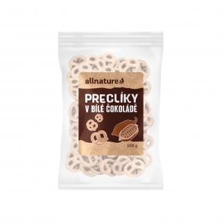 Allnature Preclíky v bílé čokoládě, 100 g